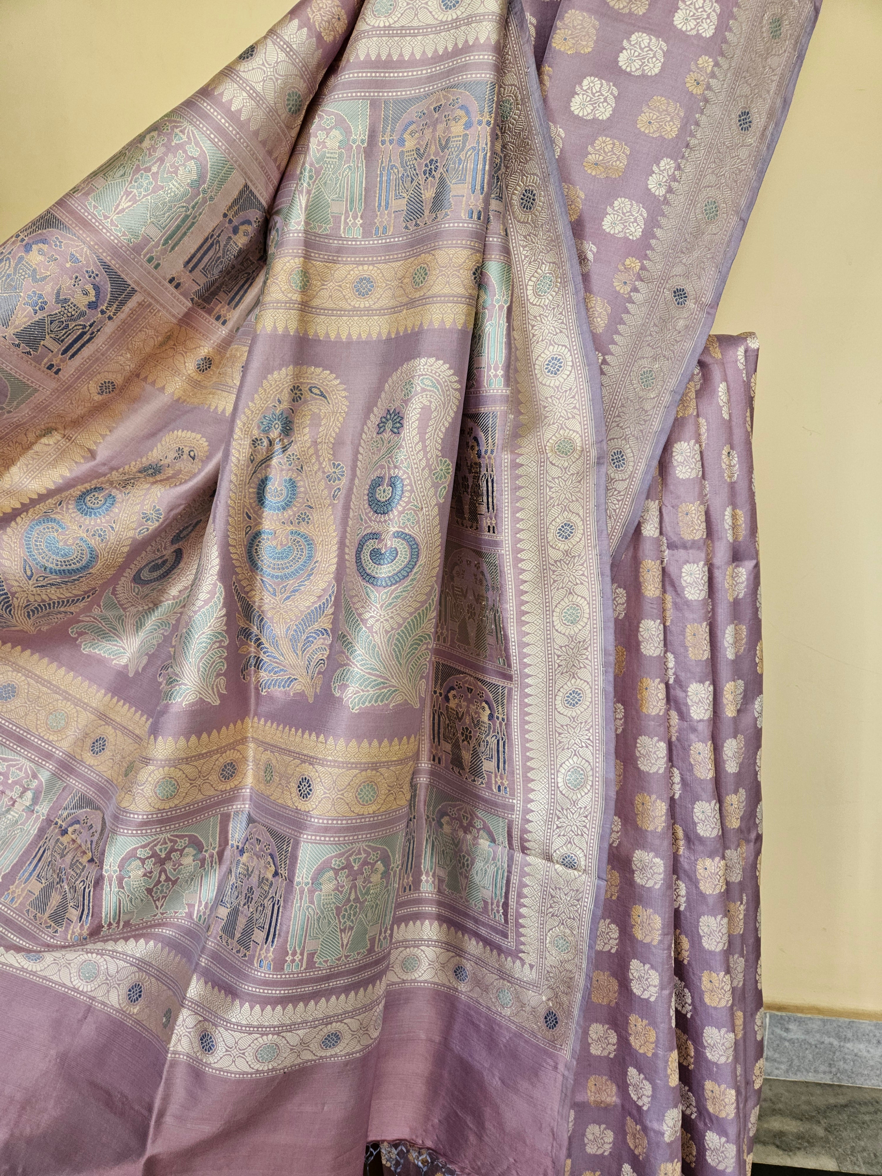 Lavender Revival Baluchari from Benaras