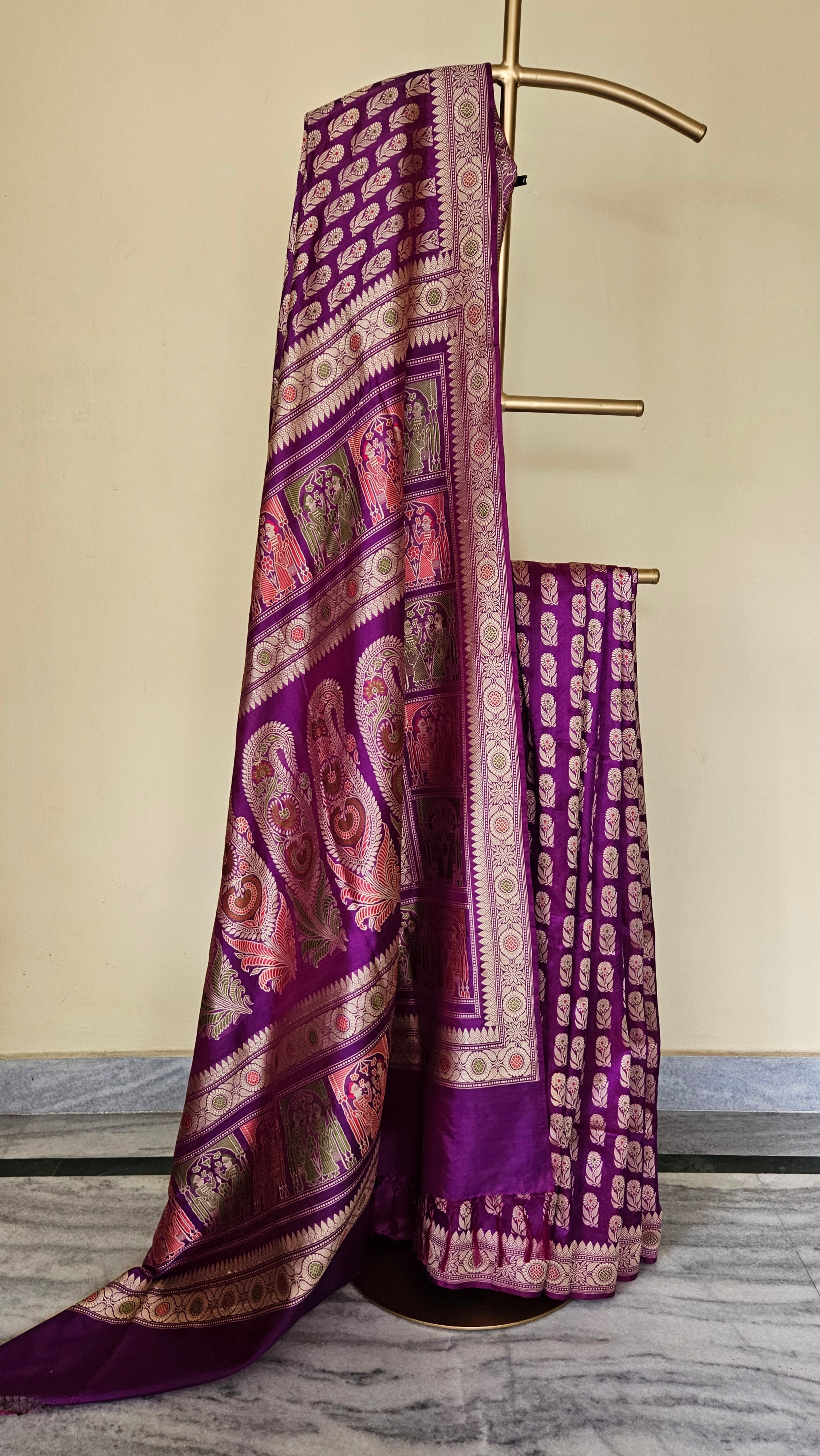 Purple Baluchari from Benaras