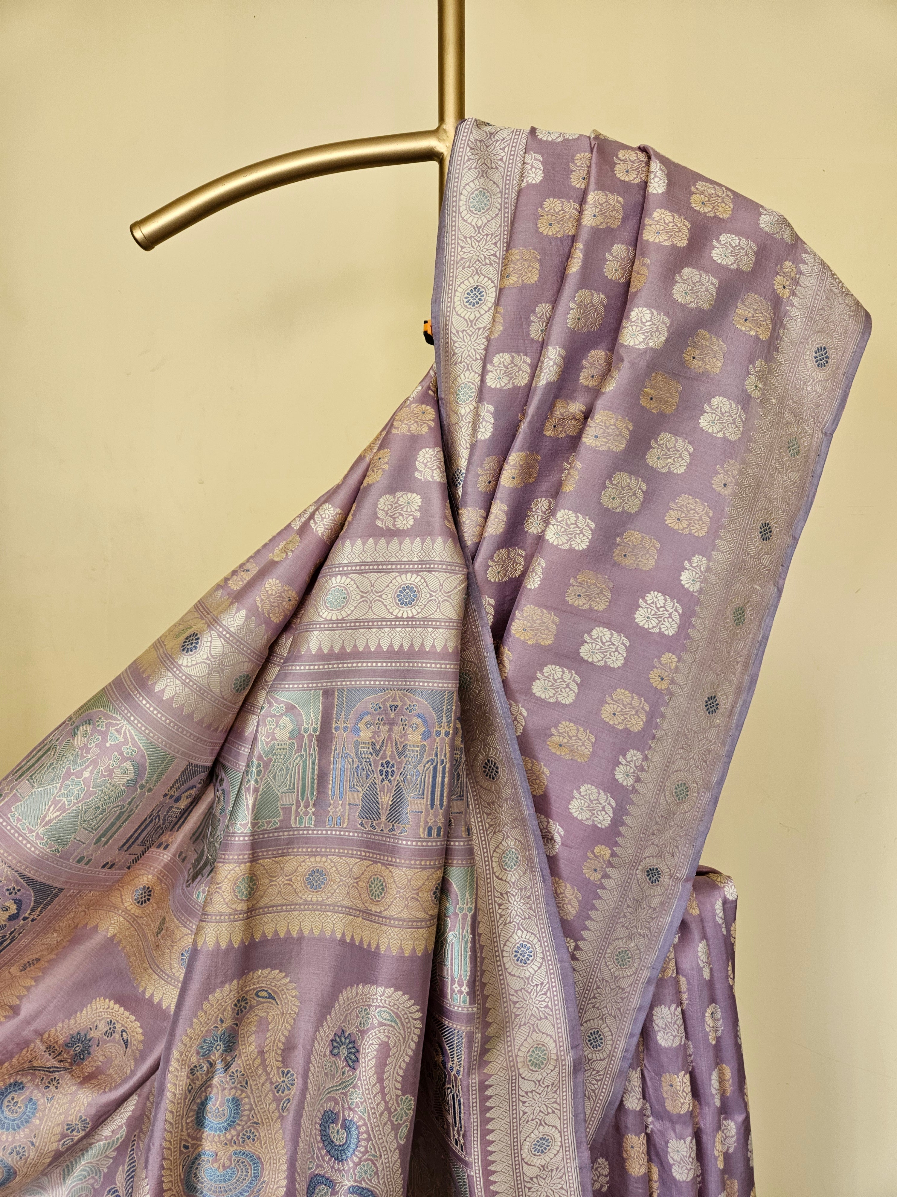 Lavender Revival Baluchari from Benaras