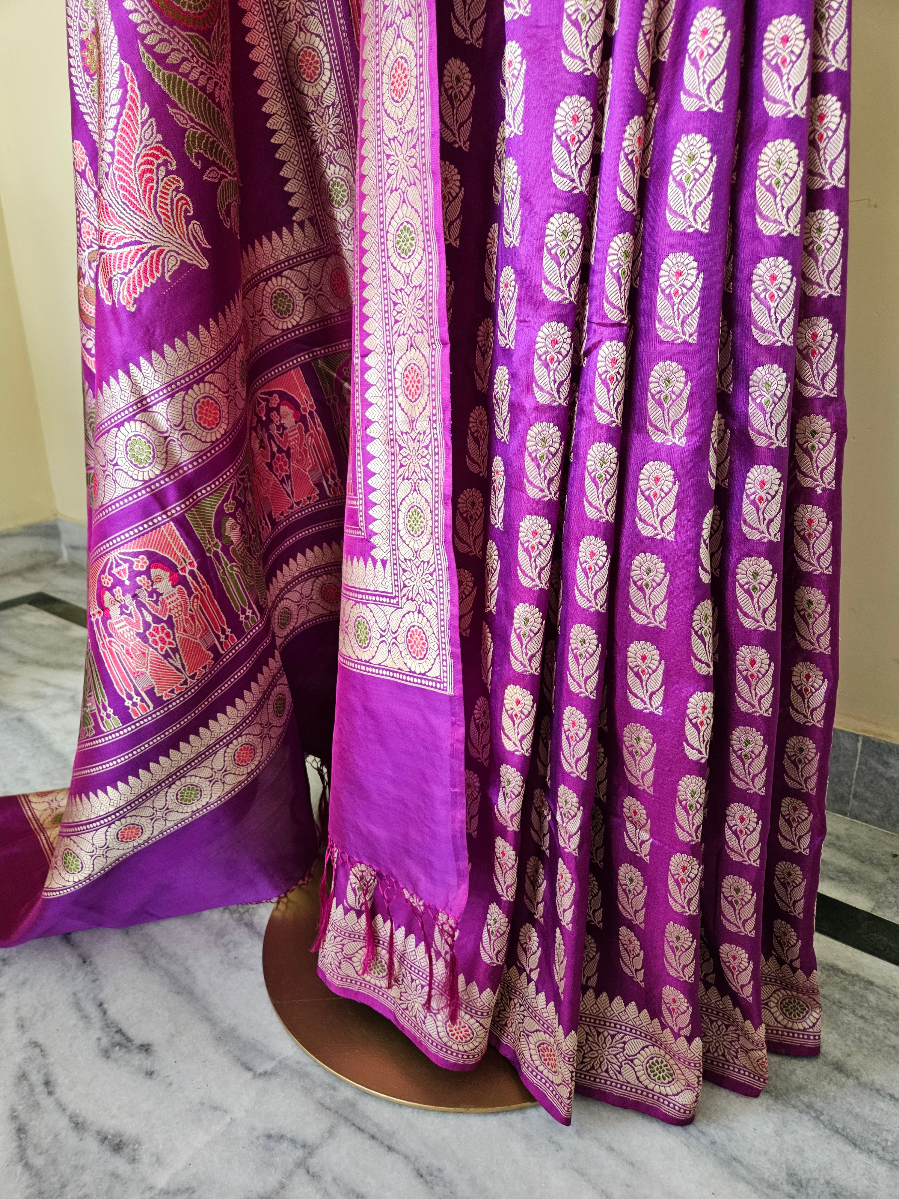 Purple Baluchari from Benaras