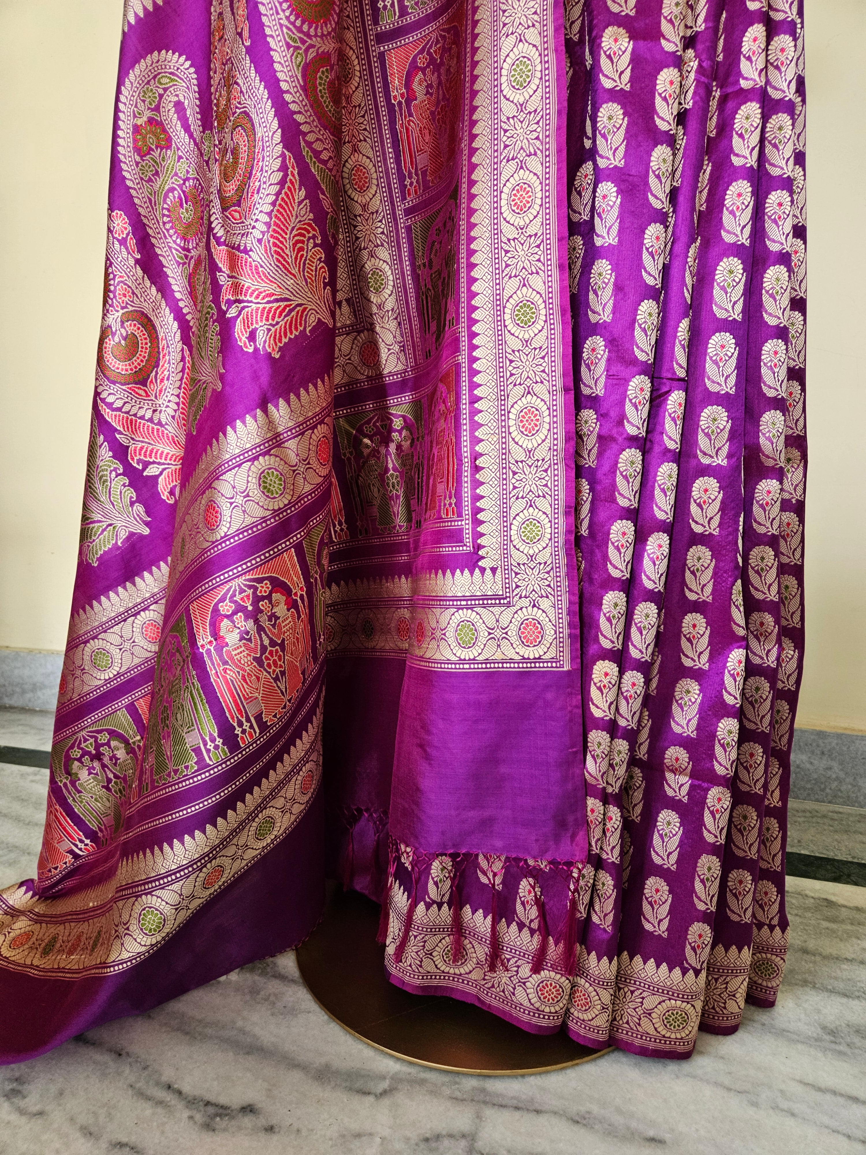 Purple Baluchari from Benaras