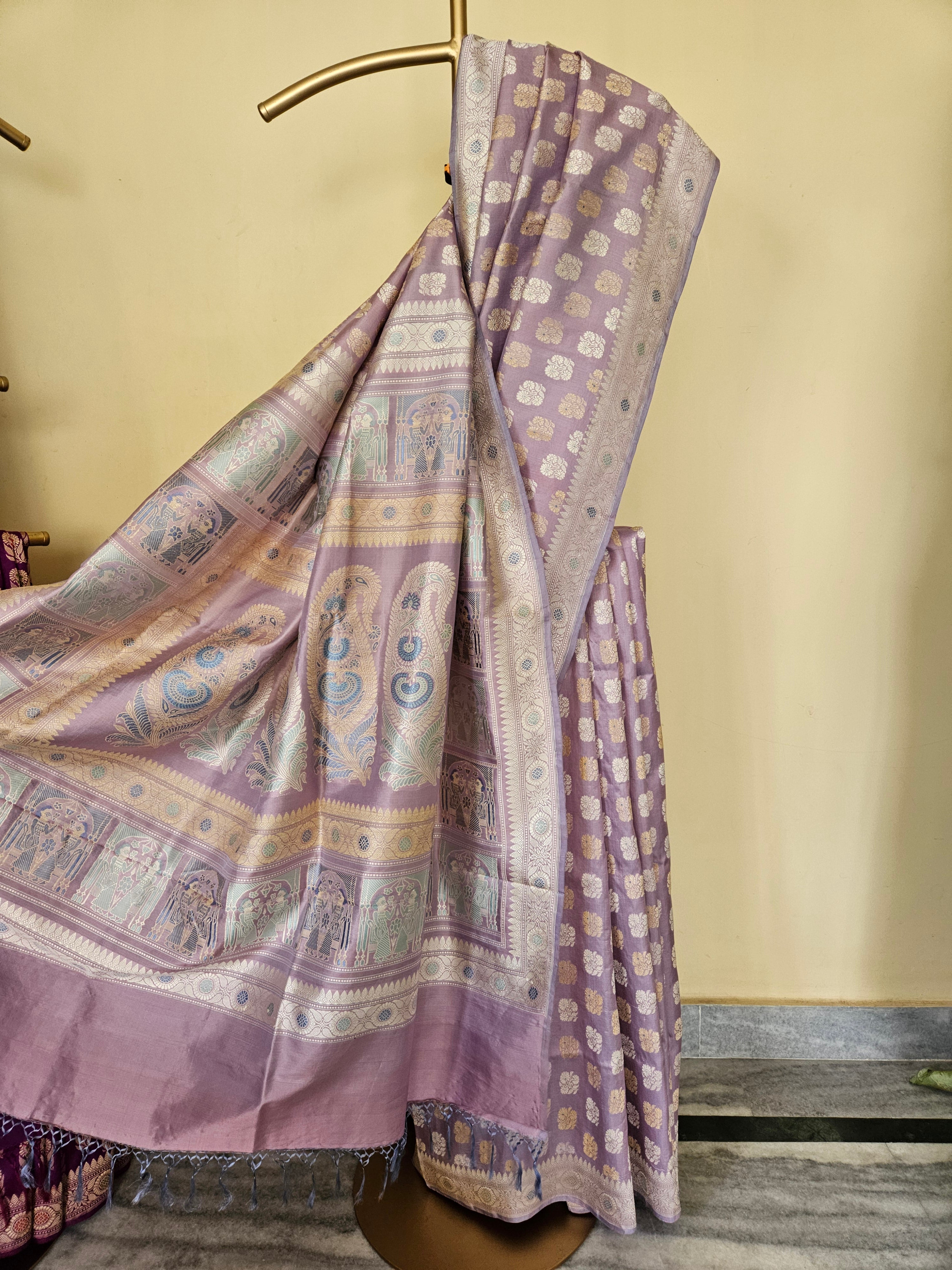 Lavender Revival Baluchari from Benaras