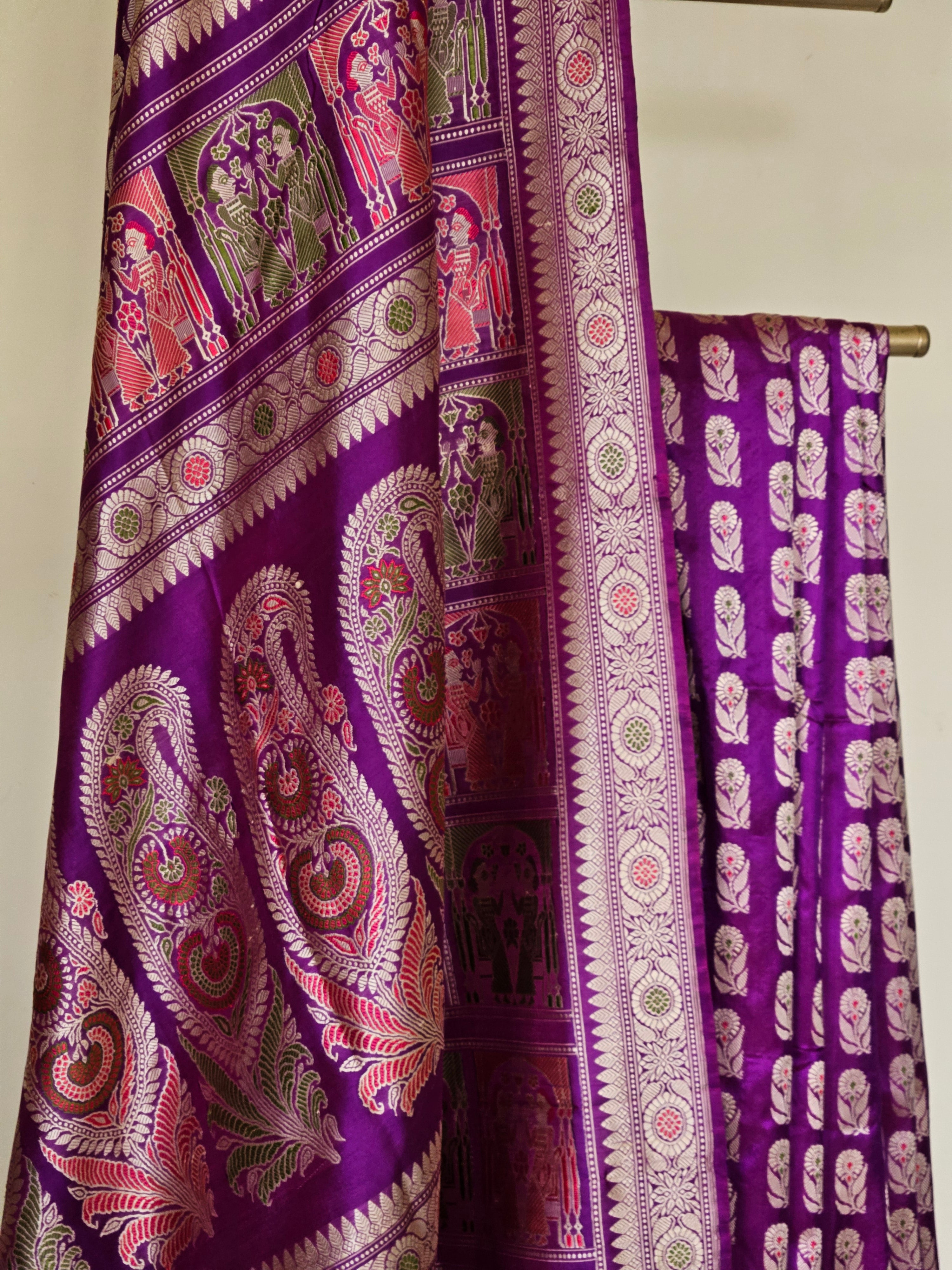 Purple Baluchari from Benaras