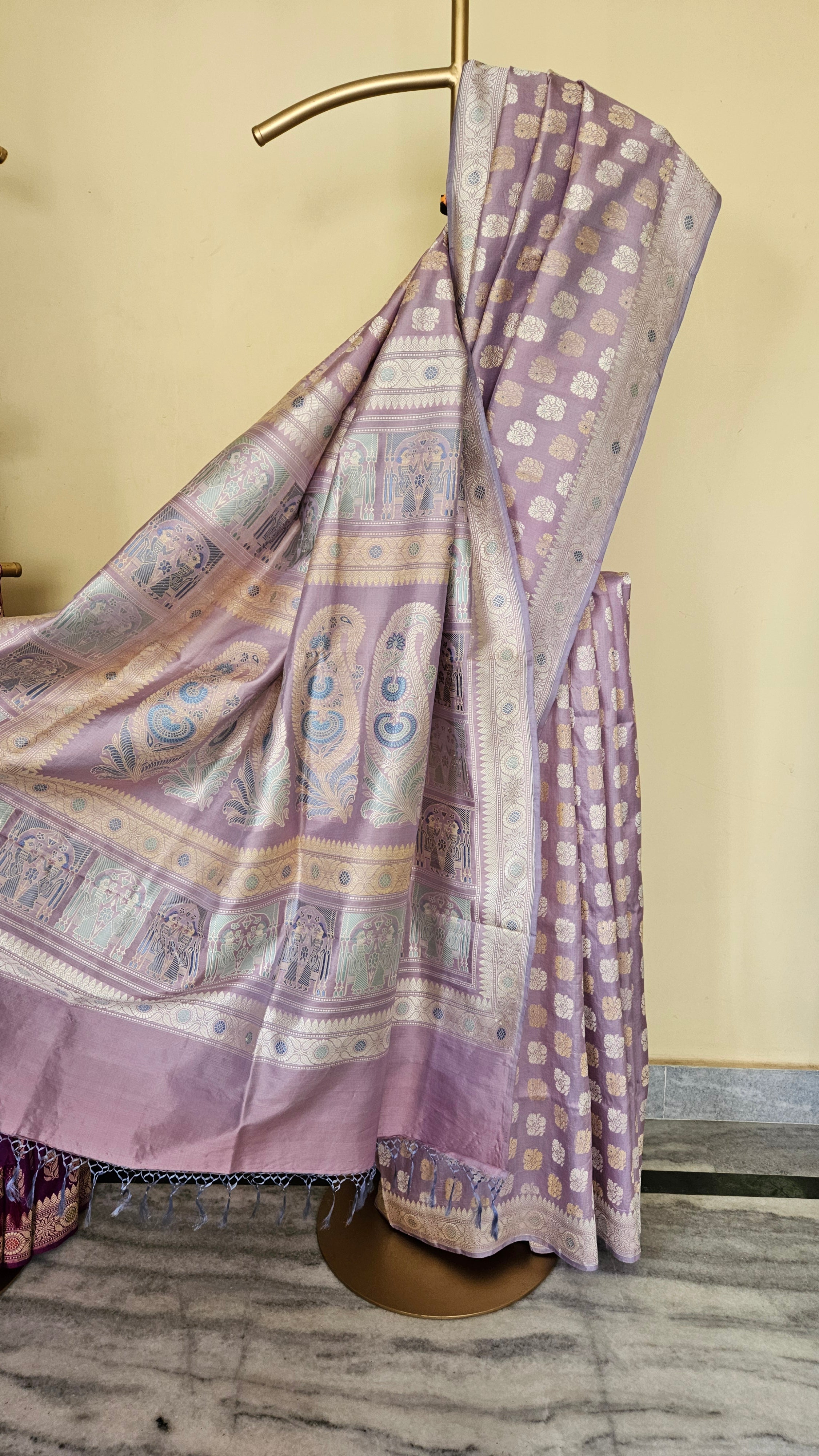 Lavender Revival Baluchari from Benaras