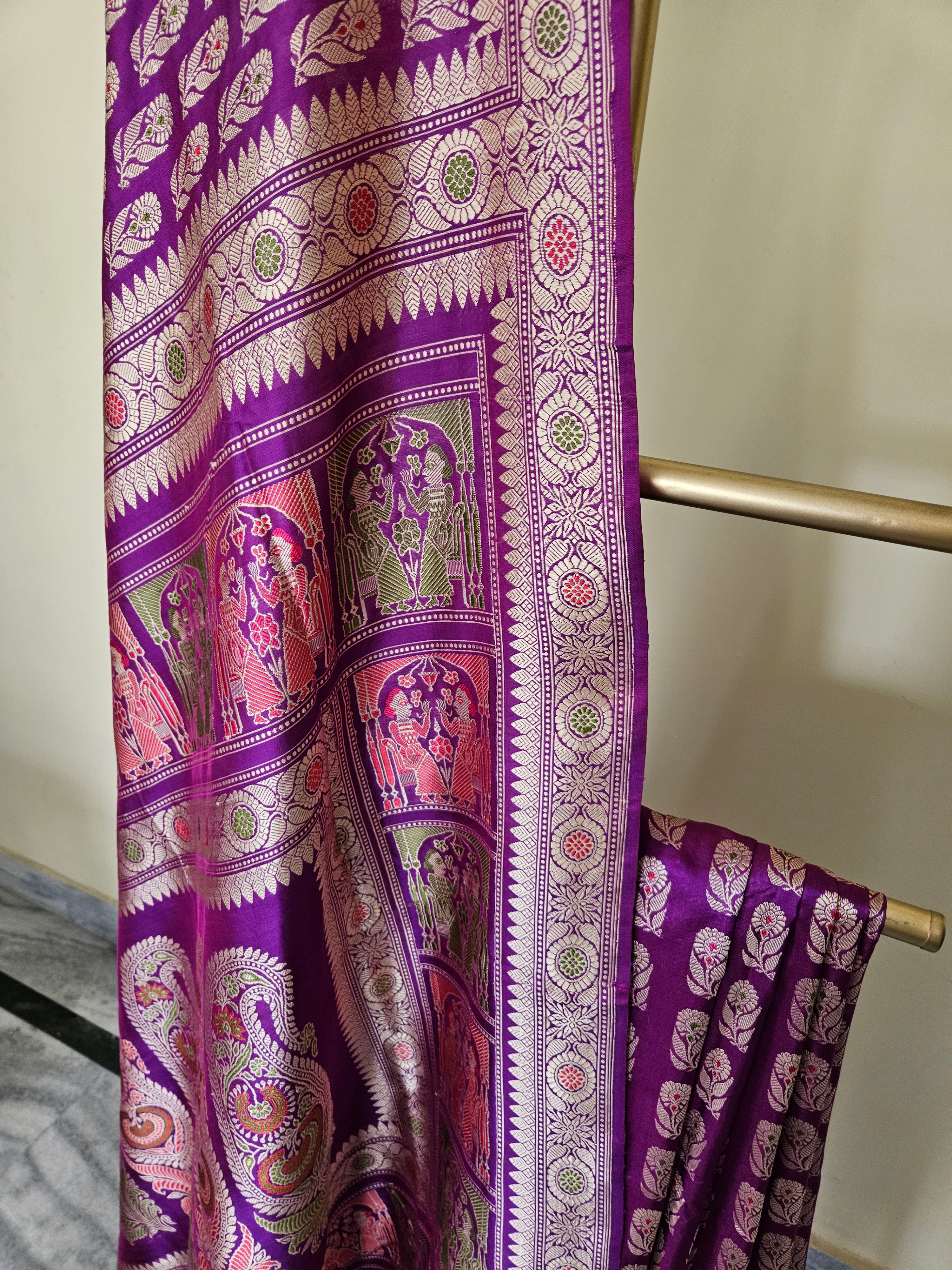 Purple Baluchari from Benaras