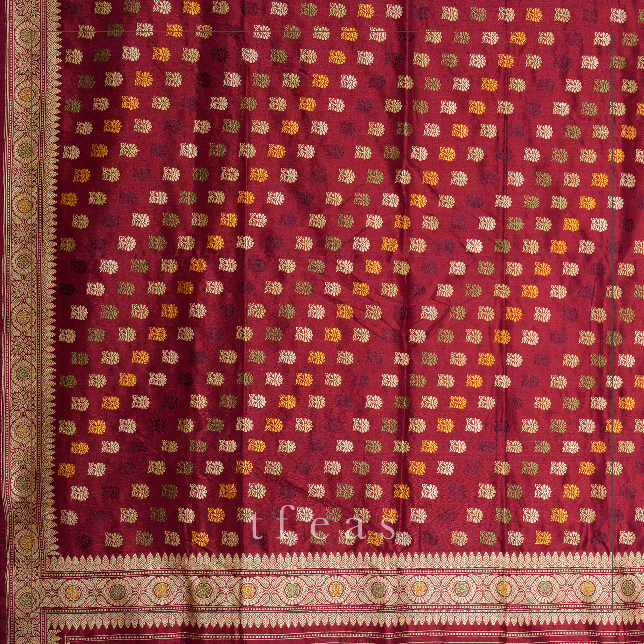 TFEAS Maroon Butidar Baluchari from Benaras