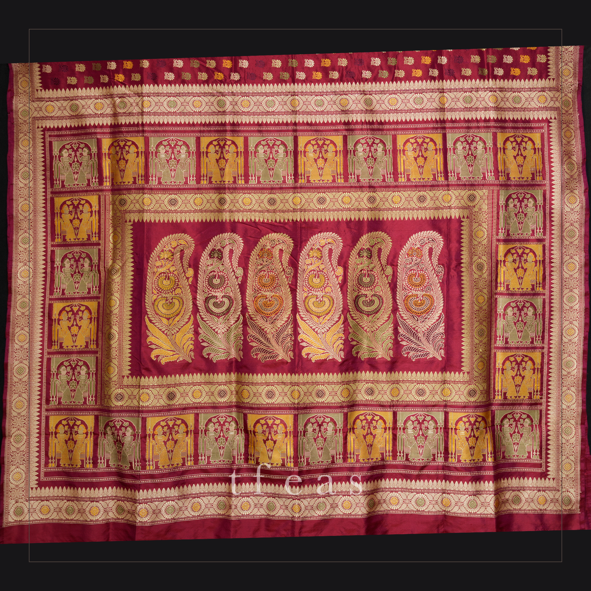 TFEAS Maroon Butidar Baluchari from Benaras