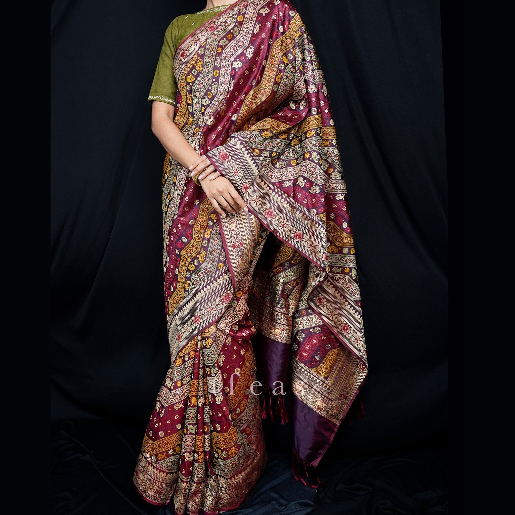 TFEAS TFEAS REVIVAL : A Very Special Ada Revival Baluchari Saree