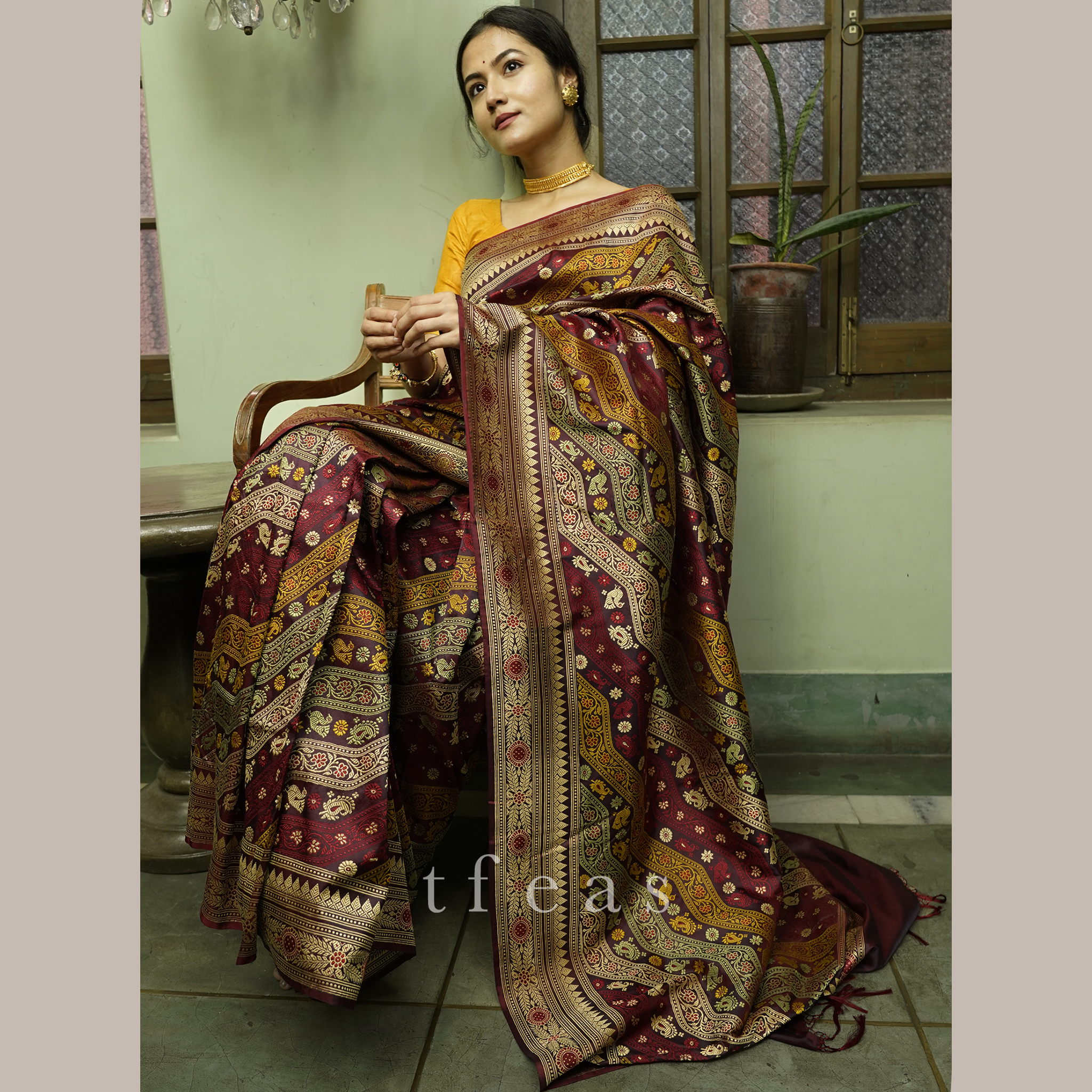 TFEAS TFEAS REVIVAL : A Very Special Ada Revival Baluchari Saree