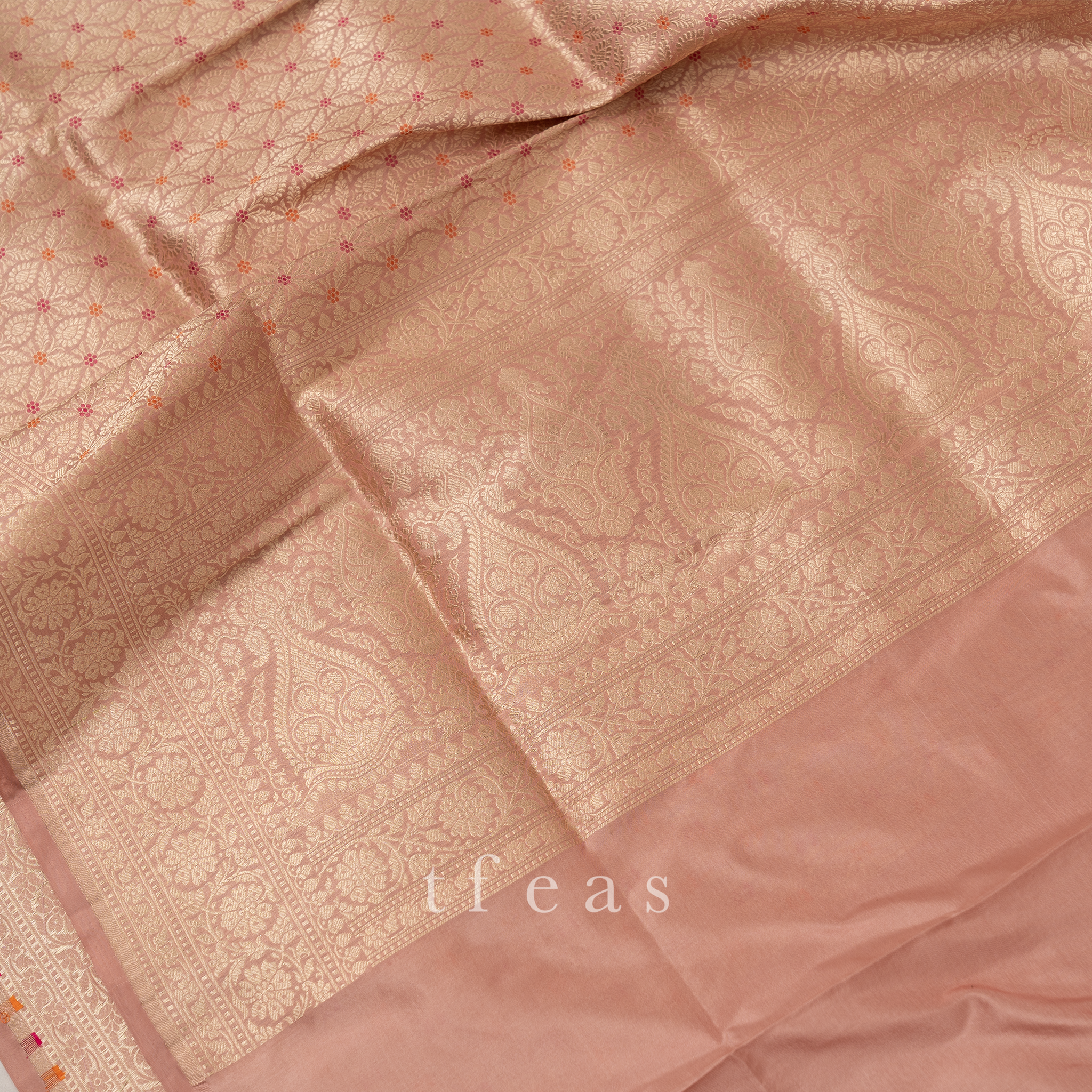 Old Rose Brocade Benarasi with Minakari