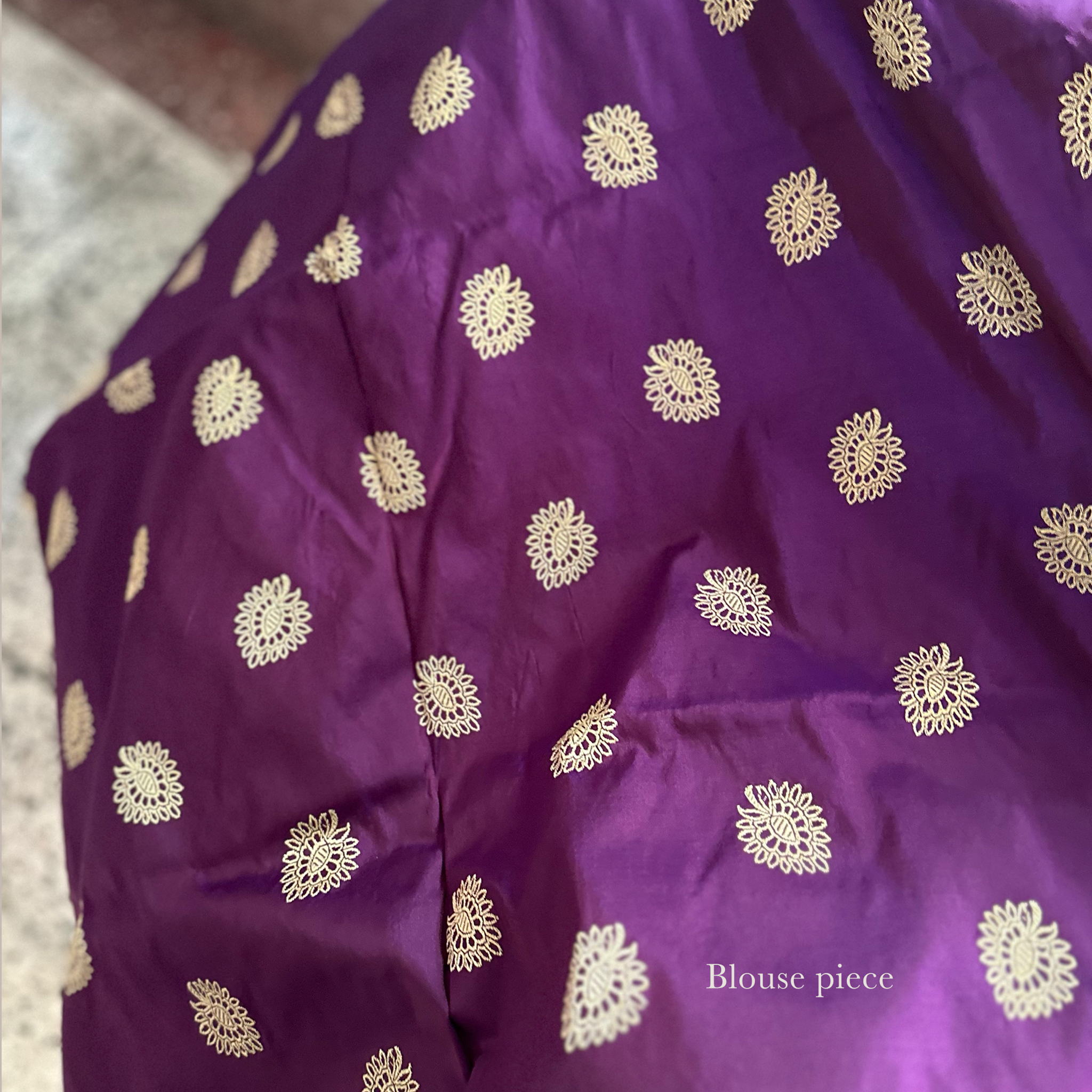 Museum Recreation of a Benarasi Saree with Koniya - Purple